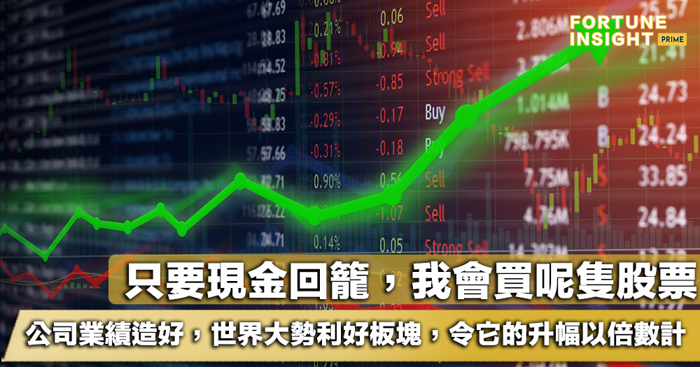 只要現金回籠，我會買呢隻股票；公司業績造好，世界大勢利好板塊，令它的升幅以倍數計